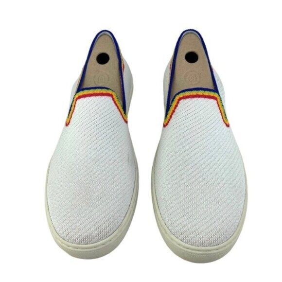 Rothys Rainbow Limited Edition Loafer in White - Picture 3 of 8